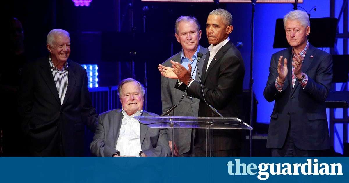 image for All five living former US presidents make rare appearance together