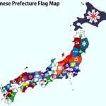 image for Japanese Prefecture Flag Map [OC] [4000x3260]