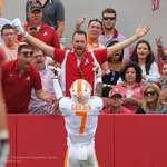 image for Tennessee #7 flicks off an expressive Bama crowd after a touchdown. The longer you look, the better it gets.