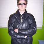 image for My fiancé got this leather jacket when he was 14. So naturally he got his mom to do a photoshoot in his room.