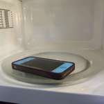 image for LPT: In the morning to make sure your phone is nice and clean, microwave it for 30 seconds to get rid of all the bad bacteria that might have got on it during the night.