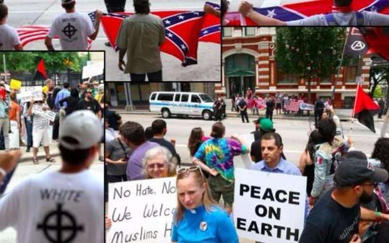 image for Russia organized 2 sides of a Texas protest and encouraged 'both sides to battle in the streets'