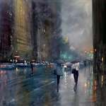 image for Late Rain - Waymouth Street, mike barr, oil, 2016