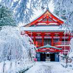 image for A temple in snowy Japan