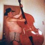 image for My grandpa playing a standup bass.