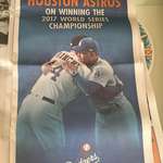 image for Classy move by Dodgers to take full page ad in Houston Chronicle commemorative section celebrating first Astros World Series championship.