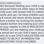 image for PSA: women who breast feed are CHILD MOLESTERS.
