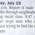 image for Wisconsin newspaper police blotter