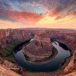 image for If you look at the bottom of the photo, you will see six kayaks that will give you a perspective of how large this place is. Horseshoe Bend AZ, [OC] [7032x4081]