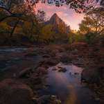image for I lost my wallet this evening, but hey got a nice fall sunset at Zion National Park [OC][1335x2000]