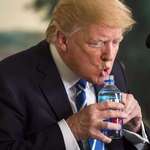 image for PsBattle: Trump drinking water.