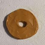 image for My oddly shaped peanut butter fits on my oddly shaped bagel.