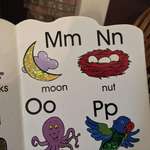 image for This typo for N in my nephew’s alphabet board book. The editor had only 26 words to review... and somehow this was missed.