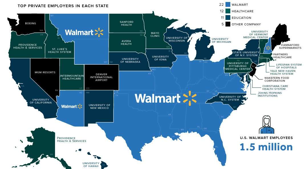 image for Walmart Nation: Mapping the Largest Employers in the U.S.