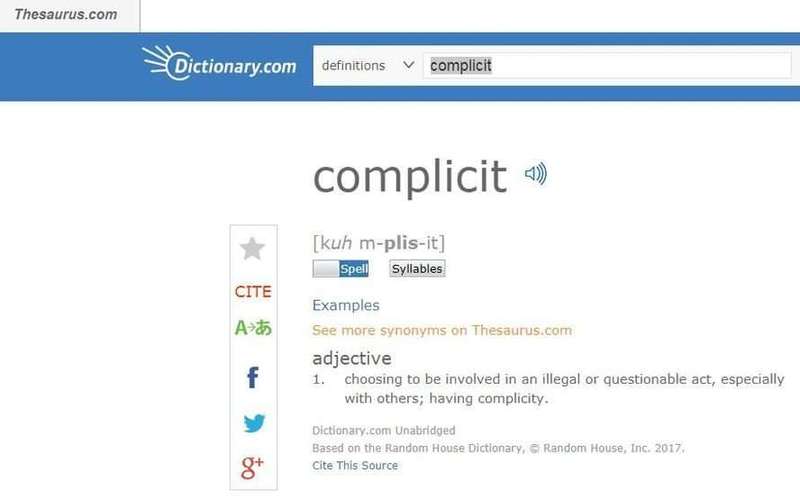 image for Dictionary.com chooses 'complicit' as its word of the year