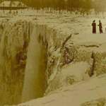 image for Niagara Falls stopped flowing for one day due to an ice jam, 1848[1145x643]