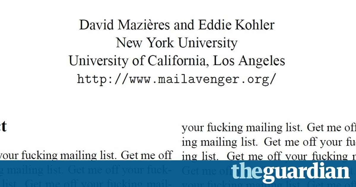 image for Journal accepts bogus paper requesting removal from mailing list