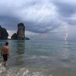 image for My buddy getting electrocuted in the Andaman Sea...nah, he is alright. But nature is lit