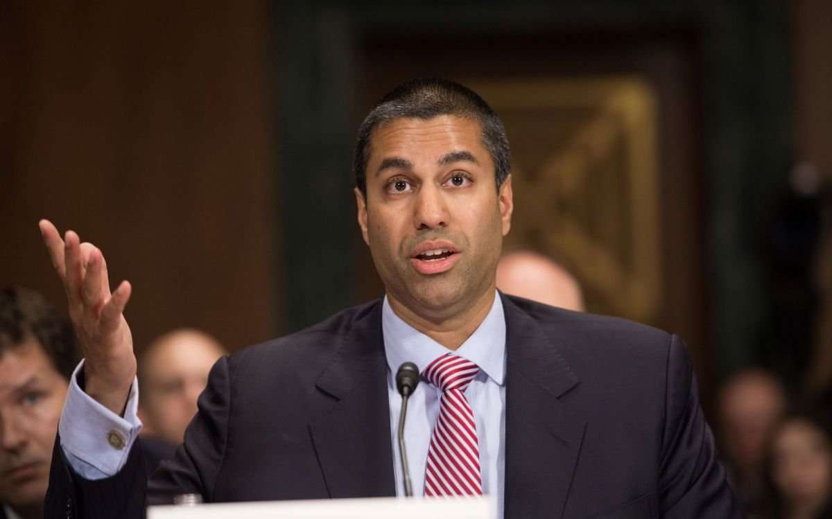 image for Verizon VP jokes at planting a 'brainwashed' FCC chairman, Ajit Pai says 'awesome'