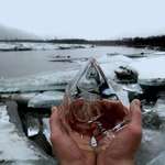 image for Found crystal clear ice chunk in Alaska river bed