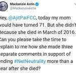 image for FCC has been using dead peoples accounts to shill for ending Net Neutrality.