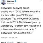 image for Ted Cruz (R-TX) openly mocks those who support net neutrality. He does not represent how many Texans feel. We need #BetoForTexas in 2018!