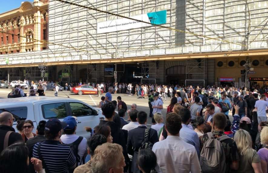 image for » Car ‘deliberately’ slams into pedestrians outside Flinders Street Station