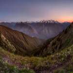 image for 180 degrees of Olympic National Park through a fisheye lens [OC][3000x2000]