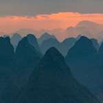 image for Layers of light. Guilin at Sunrise, China [OC][5760×2000]