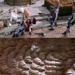 image for In Team America: World Police, the Paris 'set' has a floor made of Croissants