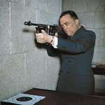 image for J.Edgar Hoover with a .45 Caliber Thompson Submachine Gun - 1936
