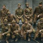 image for Harlem Hellfighters back from WWI, wearing the Cross of War medals, 1919.