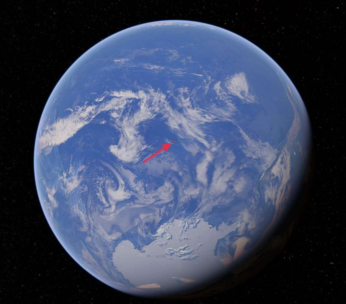 image for TIL There's a place in the Pacific Ocean called Point Nemo. It s so far from land, the nearest humans are often astronauts. The ISS orbits the Earth at a maximum of 258 miles (416km). Meanwhile the nearest inhabited landmass to Point Nemo is over 1,670 miles (2,700km) away.