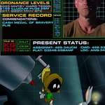 image for In Soldier [1998] one of the weapons Kurt Russel's character is listed as being proficient with is the "Illudium PU36 ESM" which refers to the Illudium PU36 Explosive Space Modulator from Looney Tunes Marvin the Martian