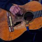 image for Willie Nelson’s “trigger”, his guitar of choice for over 45 years even with the gaping hole in the body