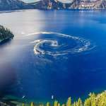 image for Giant swirl, A rare and Unique phenomenon at crater lake national park, Oregon. [oc] (1080x1620)