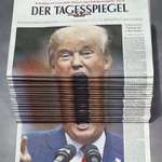 image for PsBattle: Trump screaming in a stack of newspapers