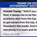 image for Trump on the 2013 government shutdown