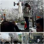 image for Today another Iranian woman took off her hijab in the same place as the previous one