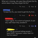 image for (Reupload) From a post here about anti-vaxers beating the flu...