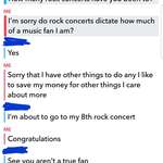 image for I'm not a music fan because I haven't gone to any concerts ¯\_(ツ)_/¯