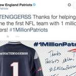 image for When the Patriots set their account to auto tweet after one million followers