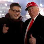 image for Donald Trump and Kim Jong-un impersonators that were thrown out of Winter Olympics opening ceremony