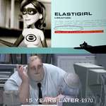 image for Based of Elastigirl's last sighting in The Incredibles, the main story takes place in 1970.