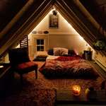 image for Hearing rain on the roof makes this cozy bedroom extra cozy