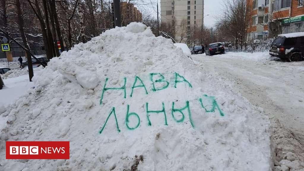 image for Russian opposition leader Navalny's name shifts snow in Moscow