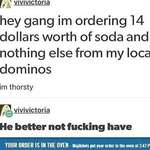 image for Madlad orders insane amount of soda, employee chucks it in the oven!
