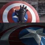 image for At the end of Captain America: Civil War, the only marks on Cap's shield are from Black Panther's claws, since both are made of vibranium.
