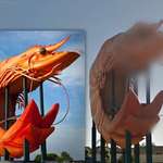 image for Google street view has blurred the face of Ballina's Big Prawn. Privacy first!