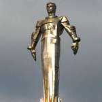 image for Futuristic statue of the first person in space, Yuri Gagarin